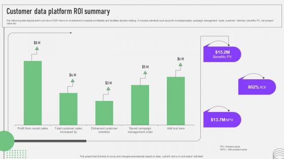 CDP Software Guide Customer Data Platform Roi Summary MKT SS V