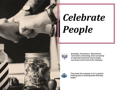 Celebrate people marketing ppt infographics example introduction