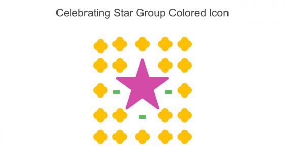 Celebrating Star Group Colored Icon In Powerpoint Pptx Png And Editable Eps Format