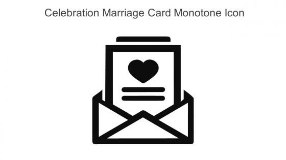 Celebration Marriage Card Monotone Icon In Powerpoint Pptx Png And Editable Eps Format