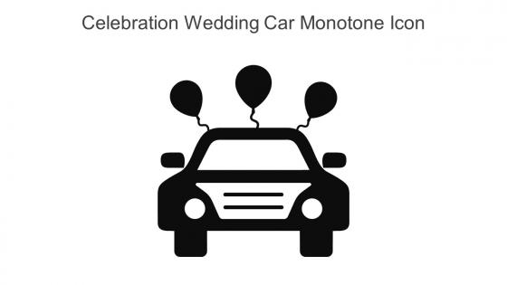 Celebration Wedding Car Monotone Icon In Powerpoint Pptx Png And Editable Eps Format