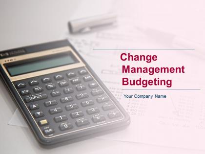 Change Management Budgeting Powerpoint Presentation Slides