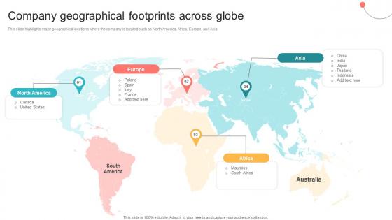 Channel Partner Management Strategies Company Geographical Footprints Across Globe