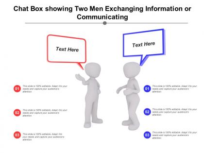 Chat box showing two men exchanging information or communicating