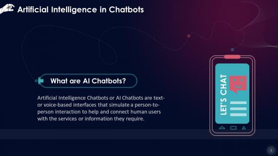 Chatbots As An Application Of Artificial Intelligence Training Ppt