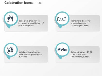 Cheers bow reindeer holly ppt icons graphics