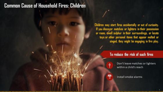 Children As A Cause Of Household Fires Training Ppt