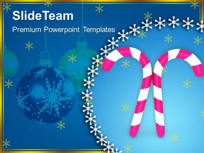 Christian christmas pink candy cane festival templates ppt backgrounds for slides