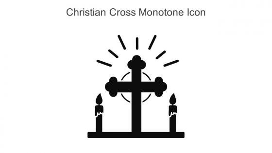 Christian Cross Monotone Icon In Powerpoint Pptx Png And Editable Eps Format