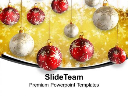 Christmas clipart images of jesus hanging balls red and white templates ppt for slides