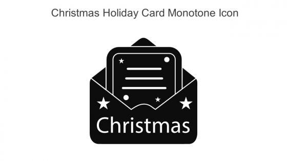 Christmas Holiday Card Monotone Icon In Powerpoint Pptx Png And Editable Eps Format