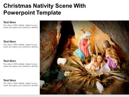 Christmas nativity scene with powerpoint template