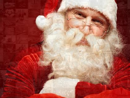 Christmas slide photo mosaic santa claus sample of ppt