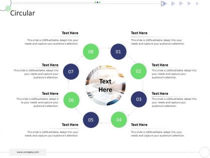 Circular mckinsey 7s strategic framework project management ppt mockup