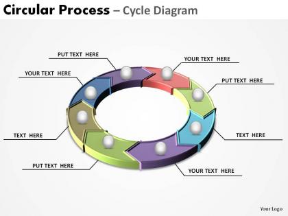 Circular process pieces interconnected cycle diagram 8 stages ppt slides diagrams templates powerpoint info graphics