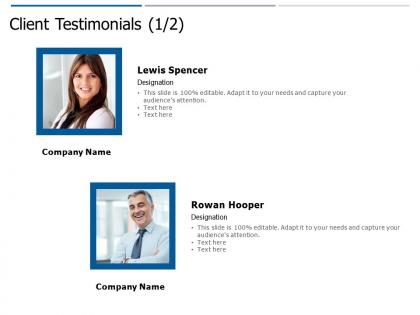 Client testimonials communication c439 ppt powerpoint presentation model outfit