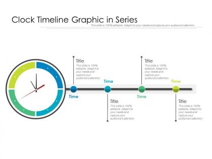 Clock timeline graphic in series