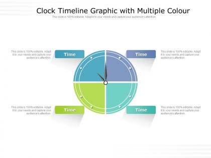 Clock timeline graphic with multiple colour