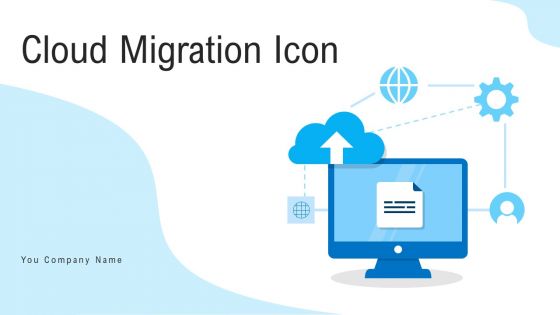 Cloud Migration Icon Directional Arrows Applications Illustrating Server Storage