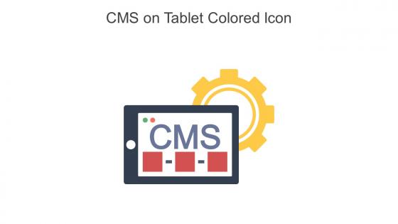 CMS On Tablet Colored Icon In Powerpoint Pptx Png And Editable Eps Format