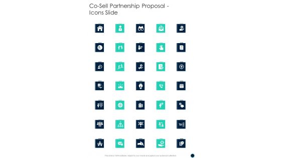 Co Sell Partnership Proposal Icons Slide One Pager Sample Example Document