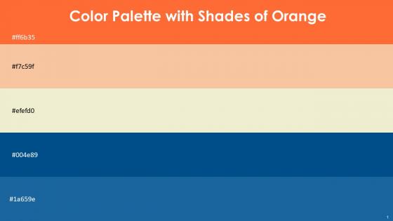 Color Palette With Five Shade Burning Orange Manhattan Aths Special Congress Blue Matisse