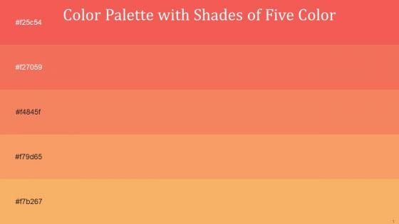 Color Palette With Five Shade Carnatio Burnt Sienna Sandy Brown Sandy Brown Rajah