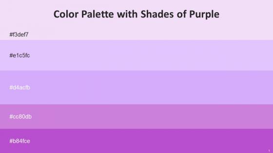 Color Palette With Five Shade French Lilac Perfume Mauve Lavender Amethyst