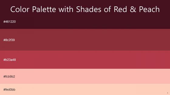 Color Palette With Five Shade Paco Stiletto Night Shadz Melon Romantic