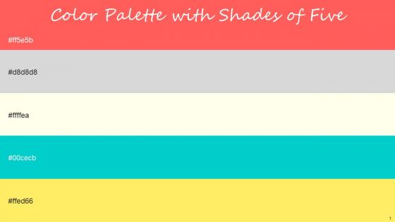 Color Palette With Five Shade Persimmon Alto Apricot White Robins Egg Blue Paris Daisy