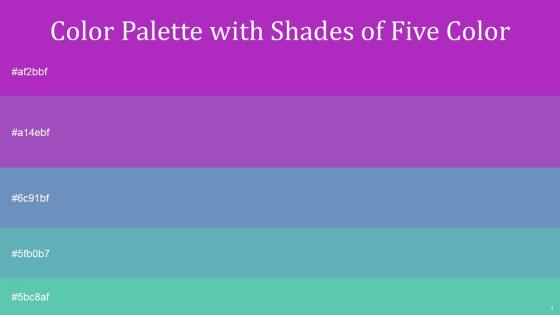 Color Palette With Five Shade Purple Heart Amethyst Ship Cove Tradewind Downy