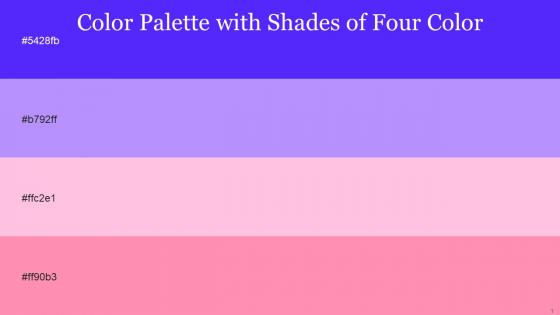 Color Palette With Five Shade Purple Heart Mauve Cotton Candy Pink Salmon