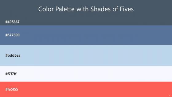 Color Palette With Five Shade River Bed Waikawa Gray Spindle Titan White Persimmon