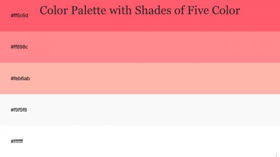 Color Palette With Five Shade Wild Watermelon Geraldine Melon Desert Storm White