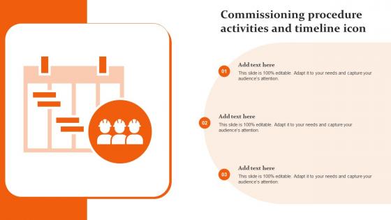 Commissioning Procedure Activities And Timeline Icon