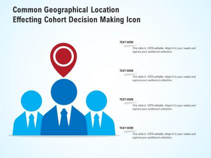 Common geographical location effecting cohort decision making icon