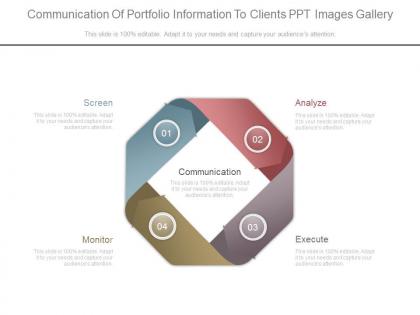 Communication of portfolio information to clients ppt images gallery