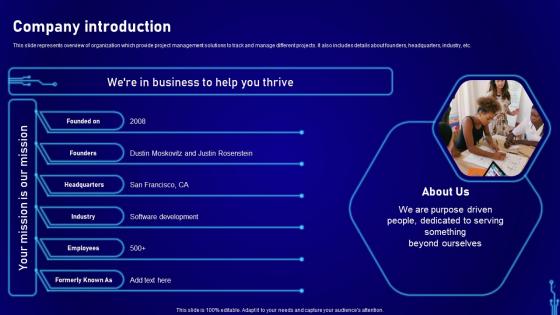 Company Introduction Workflow Automation Platform Development Company Investor Funding