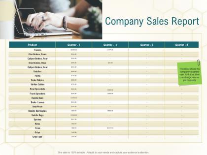 Company sales report business planning actionable steps ppt show good