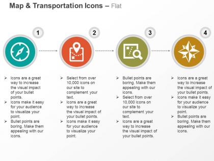 Compass map location search direction indication ppt icons graphics