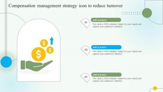 Compensation Management Strategy Icon To Reduce Turnover