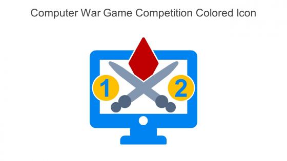 Computer War Game Competition Colored Icon In Powerpoint Pptx Png And Editable Eps Format