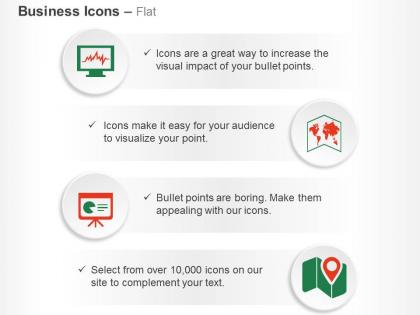 Computer world map data analysis navigation system ppt icons graphics
