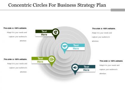 Concentric circles for business strategy plan ppt images