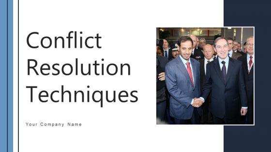 Conflict Resolution Techniques Powerpoint Ppt Template Bundles