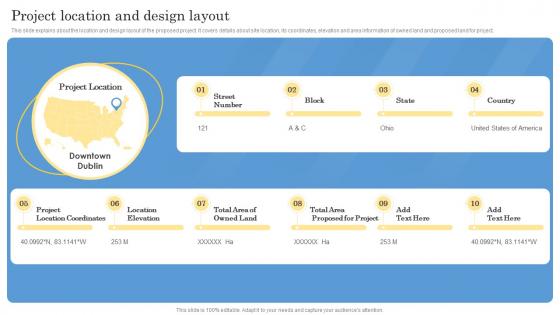 Construction Project Feasibility Report Project Location And Design Layout