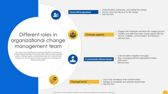 Continuous Change Management Different Roles In Organizational Change CM SS V