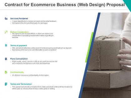 Contract for ecommerce business web design proposal ppt powerpoint presentation infographic template infographics