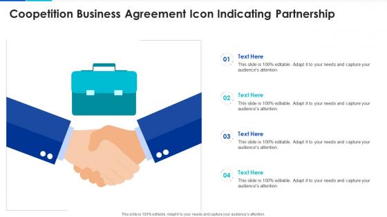 Coopetition Business Agreement Icon Indicating Partnership