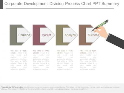 Corporate development division process chart ppt summary